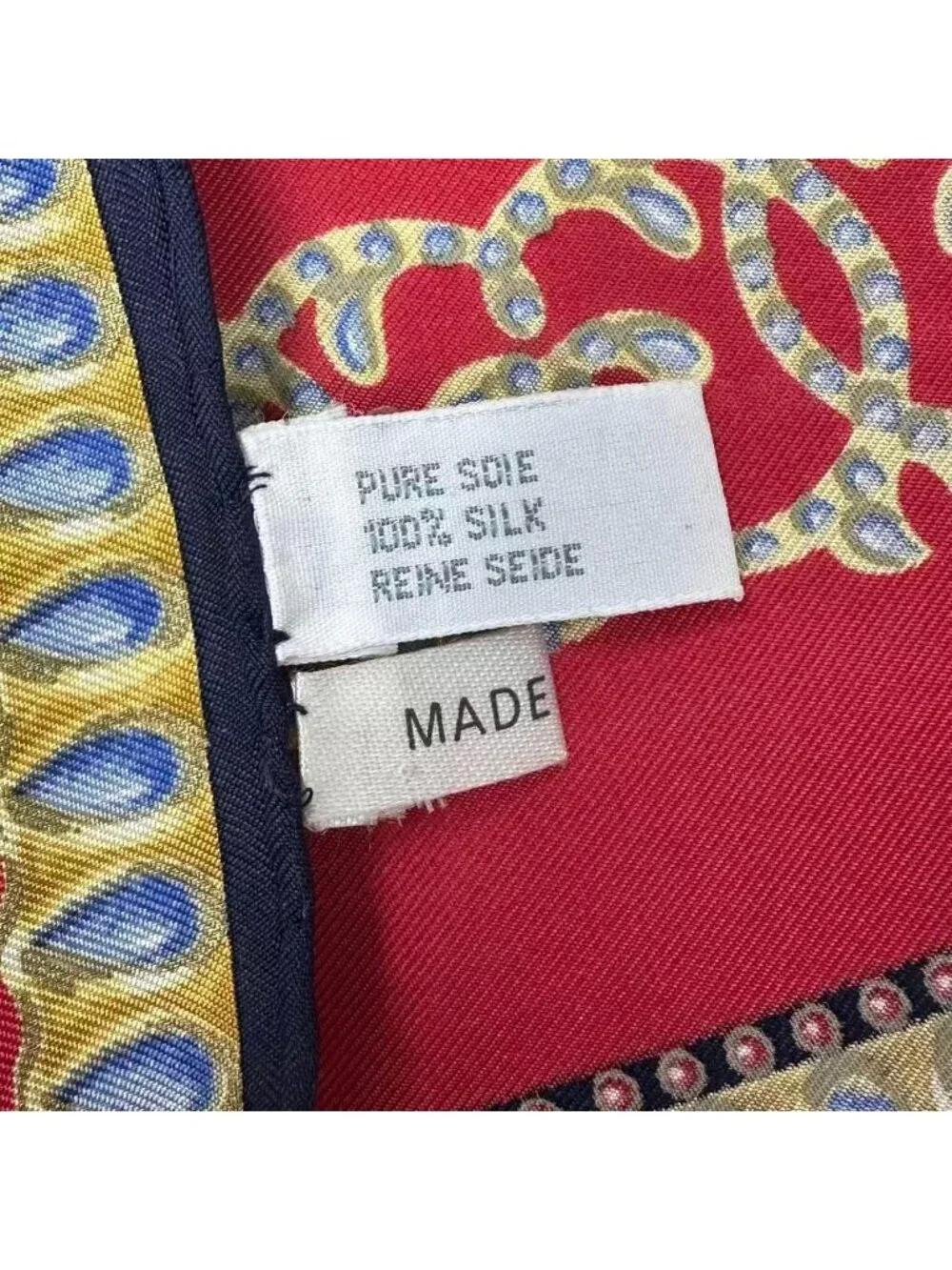 Dior Scarf Silk Logo All Over Print Red Navy